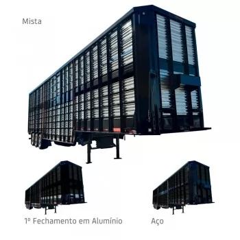 Semirreboque Boiadeiro 2 Pisos 3 Eixos com Rampa – Robustez e Eficiência