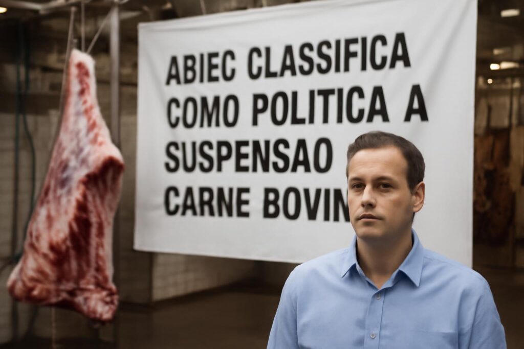 Ilustração sobre Abiec classifica como política a suspensão da UE à carne bovina do Brasil