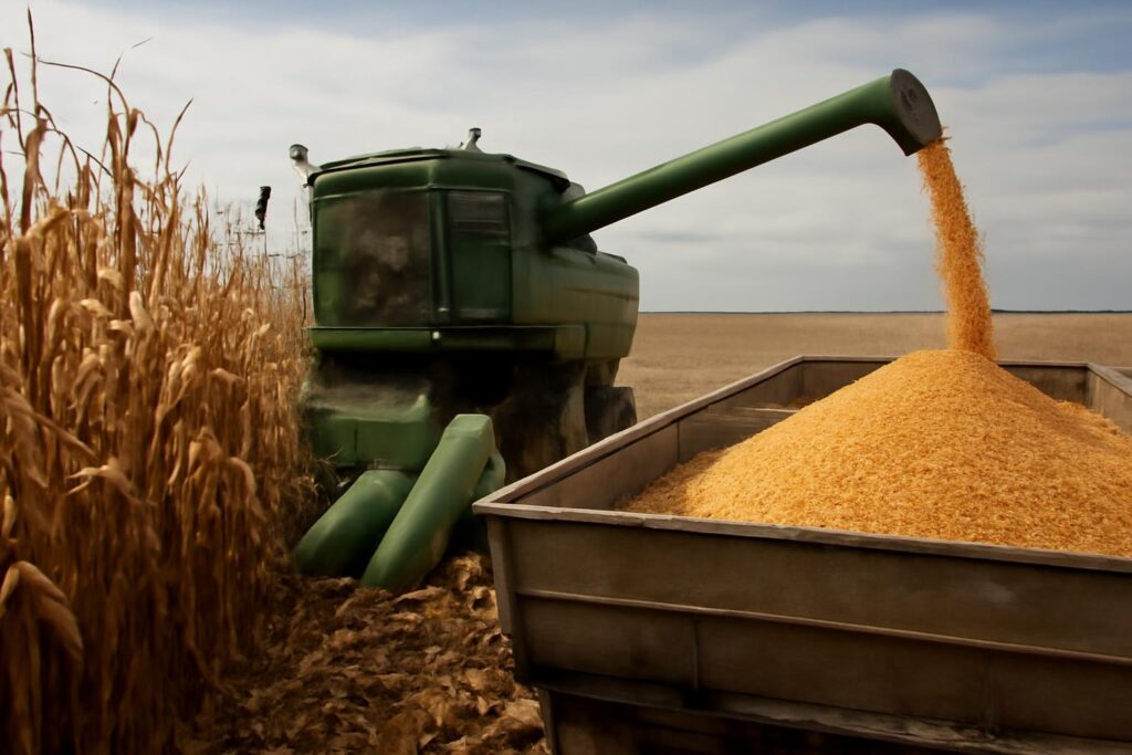 Ilustração sobre USDA: colheita de milho nos EUA chega a 44% e a de soja a 64%