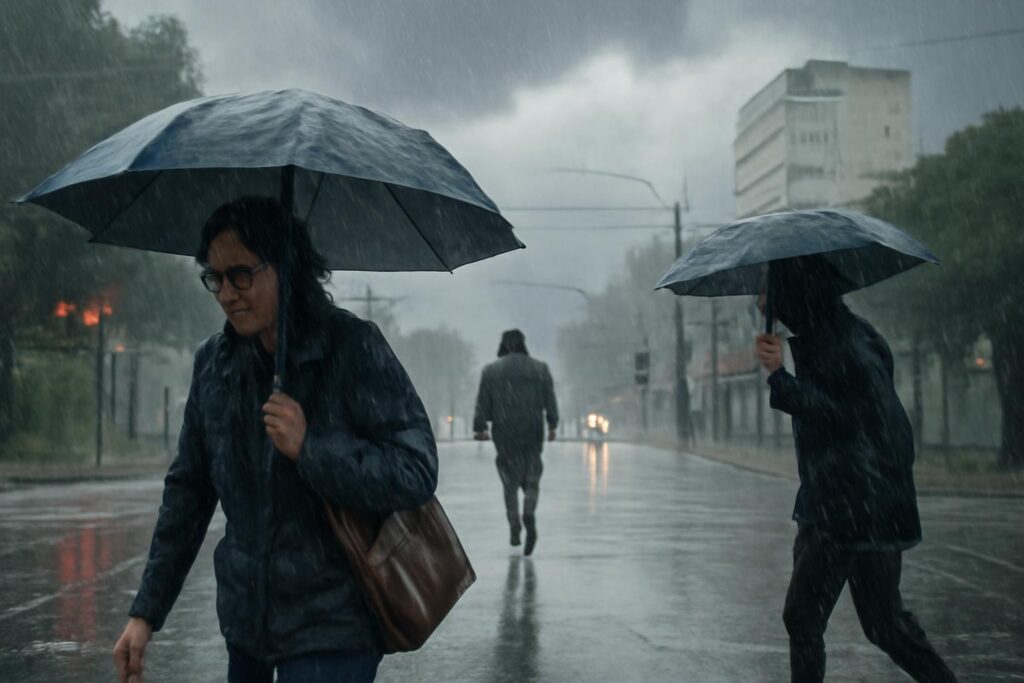 Ilustração sobre Tempestades retornam ao Sul e chuva avança para Centro-Oeste e Sudeste