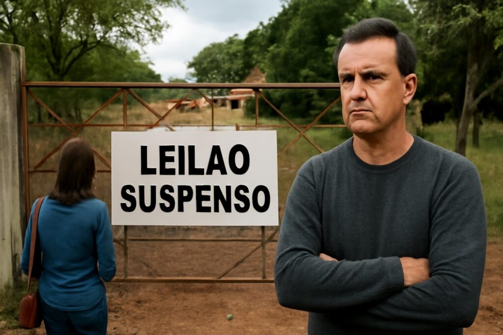 Ilustração sobre Justiça suspende leilão de fazenda de R$ 2,39 milhões em Goiatuba (GO)