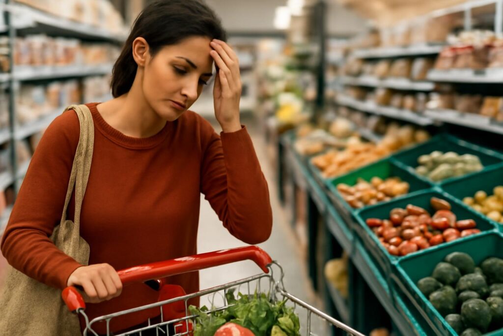 Ilustração sobre Prévia da inflação desacelera para 0,32% em outubro, mas alimentos pressionam
