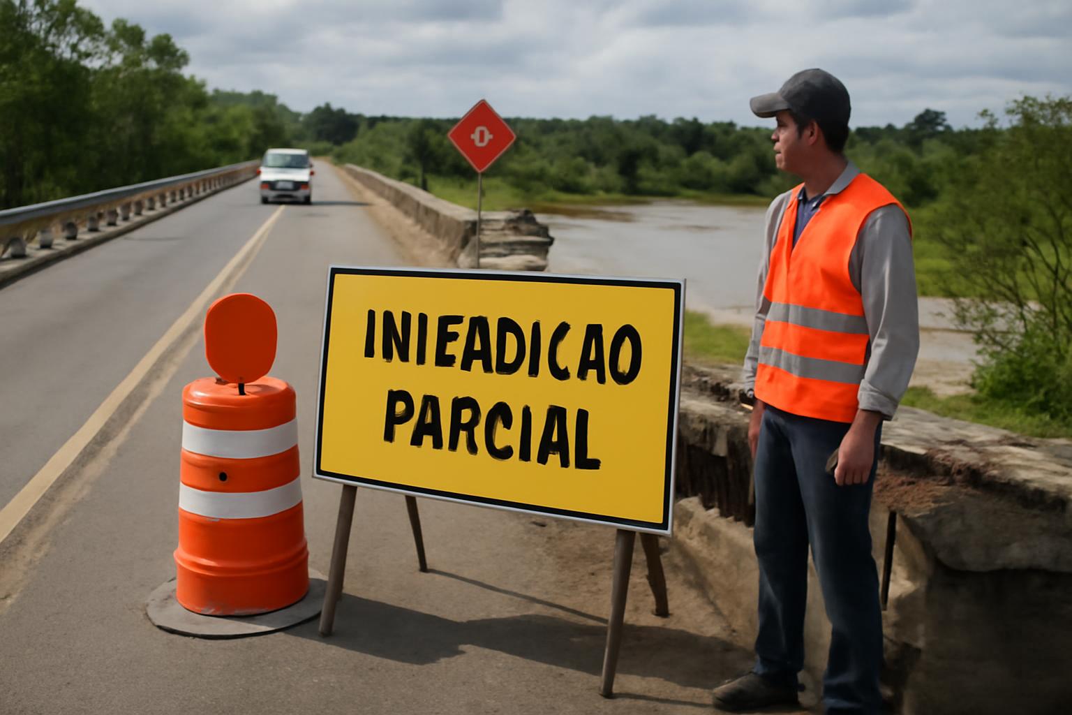 Ilustração sobre DNIT anuncia interdição parcial na ponte sobre o Rio Urubu, km 983,5 da BR-174