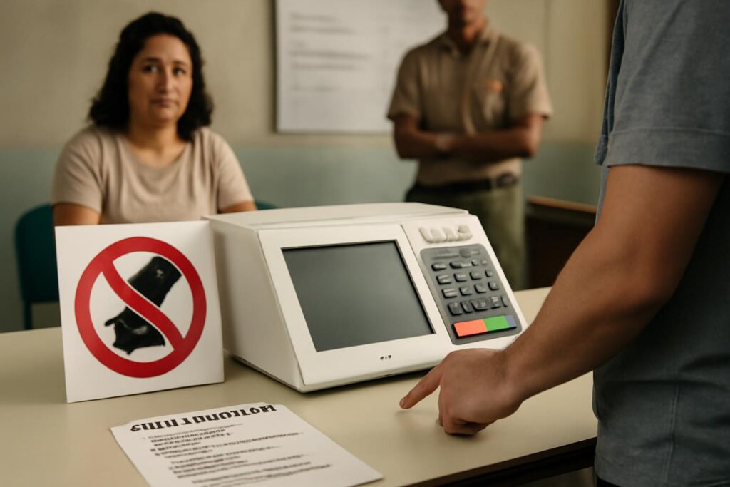 Ilustração sobre Crimes eleitorais no dia da votação: condutas proibidas e penas