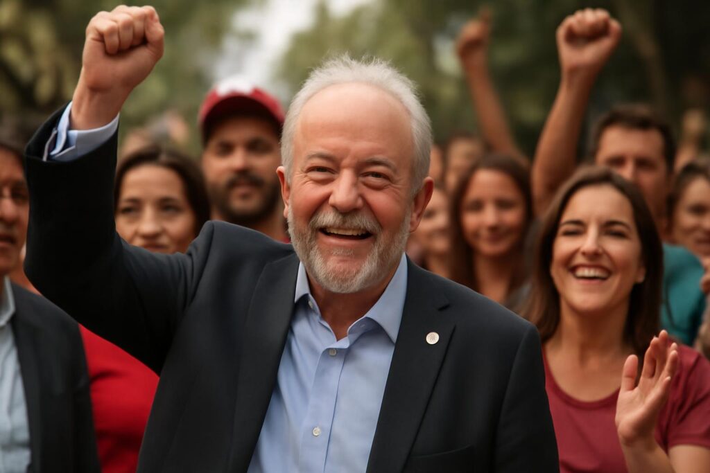Ilustração sobre Lula é reeleito presidente e garante quarto mandato