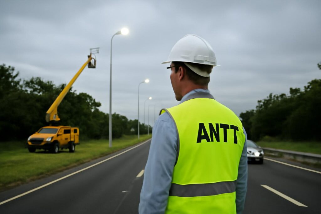 Ilustração sobre ANTT acompanha implantação de iluminação em 32 km da BR-277, no Paraná