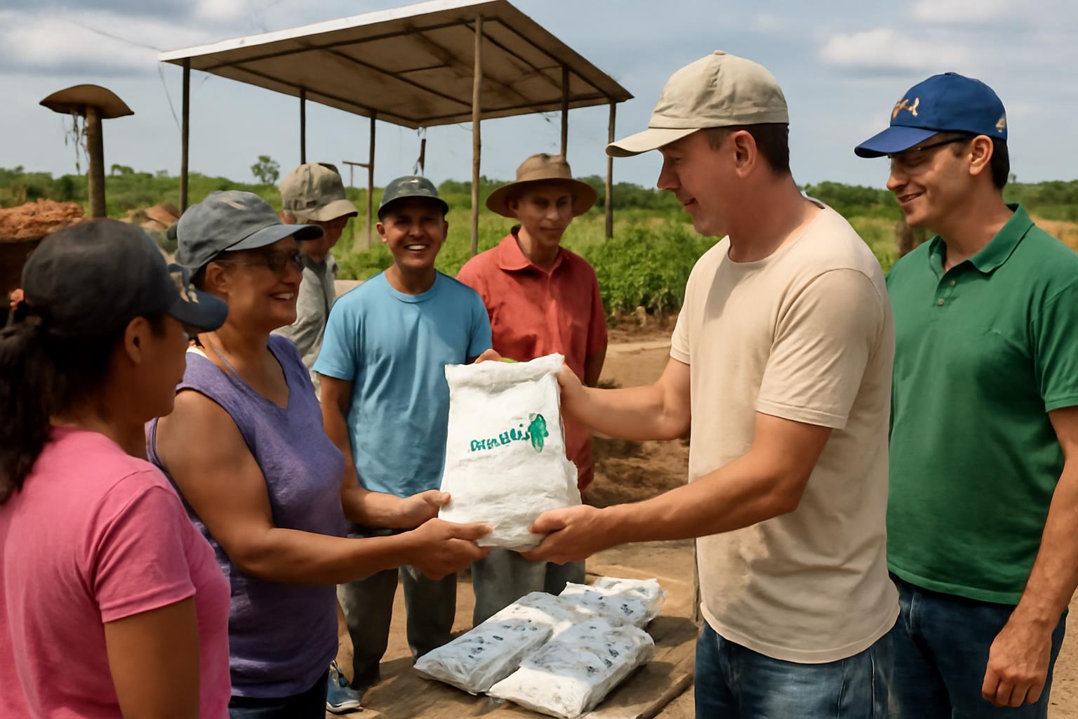 Ilustração sobre Fazenda Vista Alegre distribui sementes da Embrapa a pequenos produtores em Capim Branco (MG)