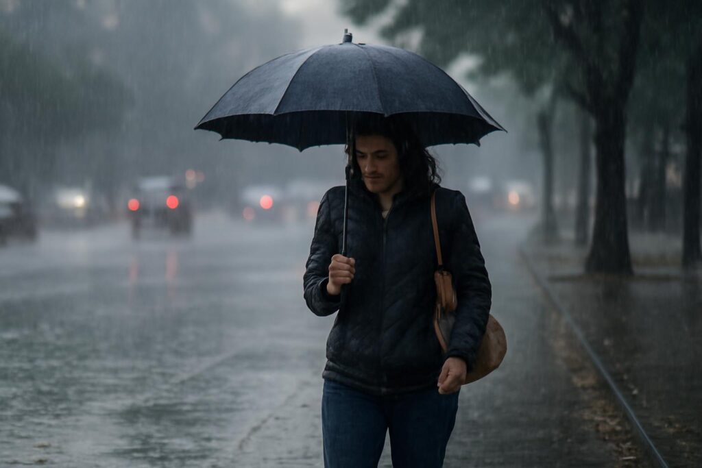 Ilustração sobre Chuva persistente e geada devem marcar fim de semana com temporais e ventos fortes