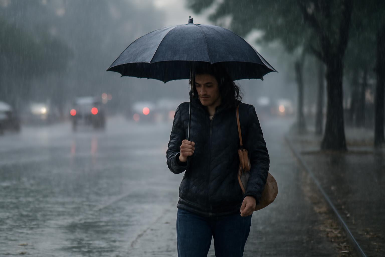 Ilustração sobre Chuva persistente e geada devem marcar fim de semana com temporais e ventos fortes