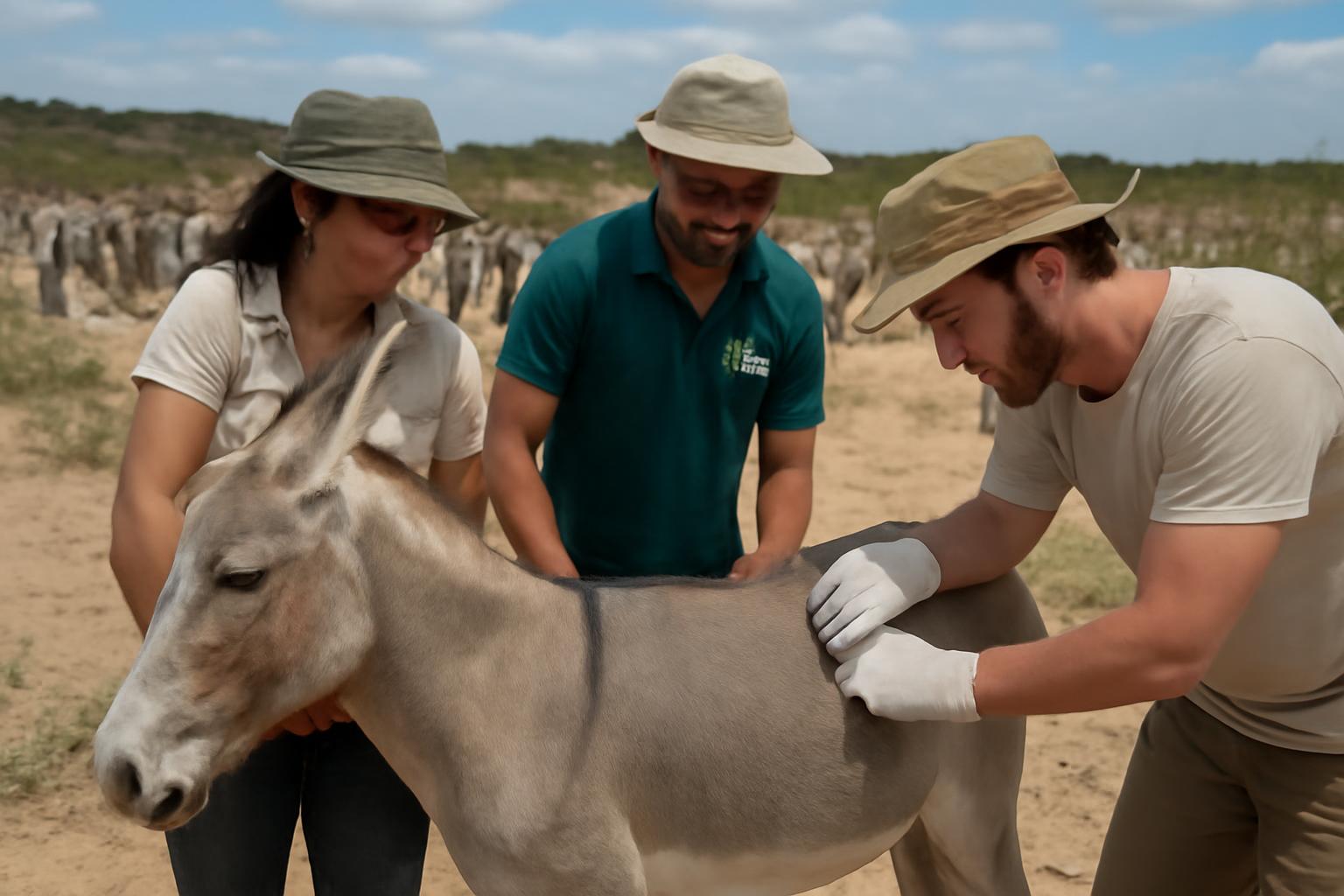 Ilustração sobre ICMBio e UNINTA iniciam estudo sobre cerca de 600 jumentos em Jericoacoara e avaliam castração